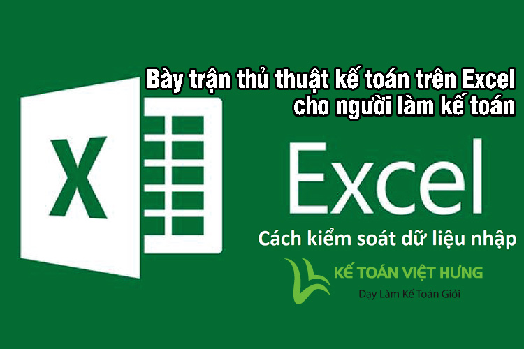 thủ thuật kế toán trên excel