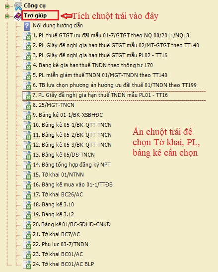 Cách 2 để tải file excel vào HTKK