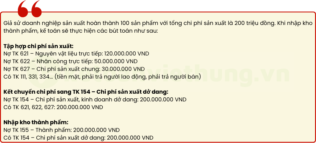 hạch toán nhập kho bán thành phẩm 7